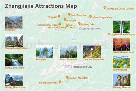 zhangjiajie tourist map|Zhangjiajie Tourist Map, Zhangjiajie Attractions Map .